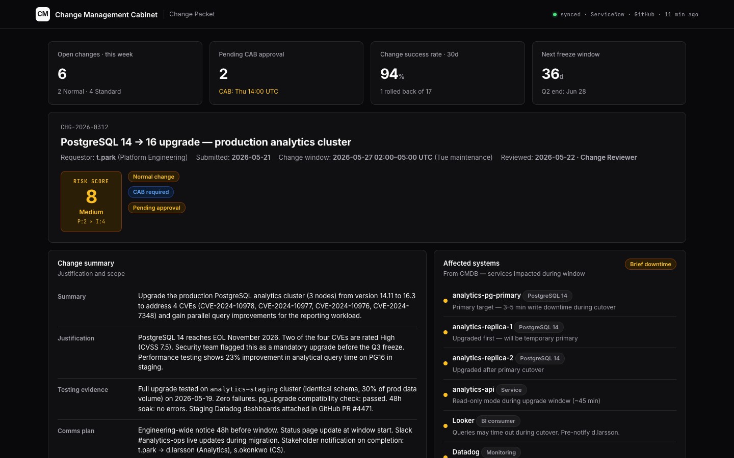 change-management app preview