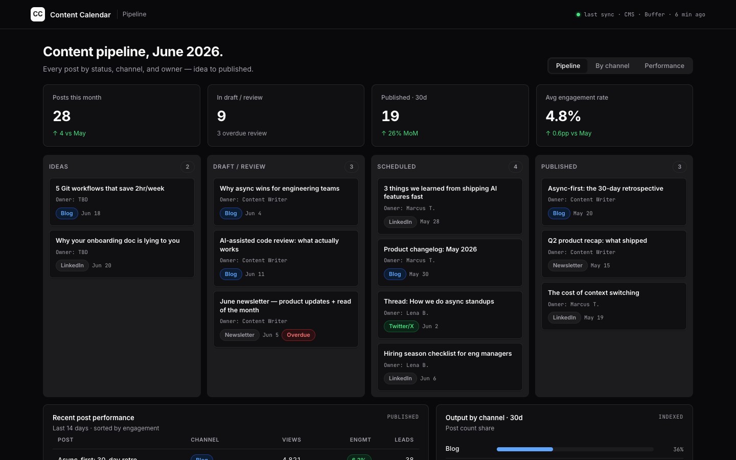 content-calendar app preview