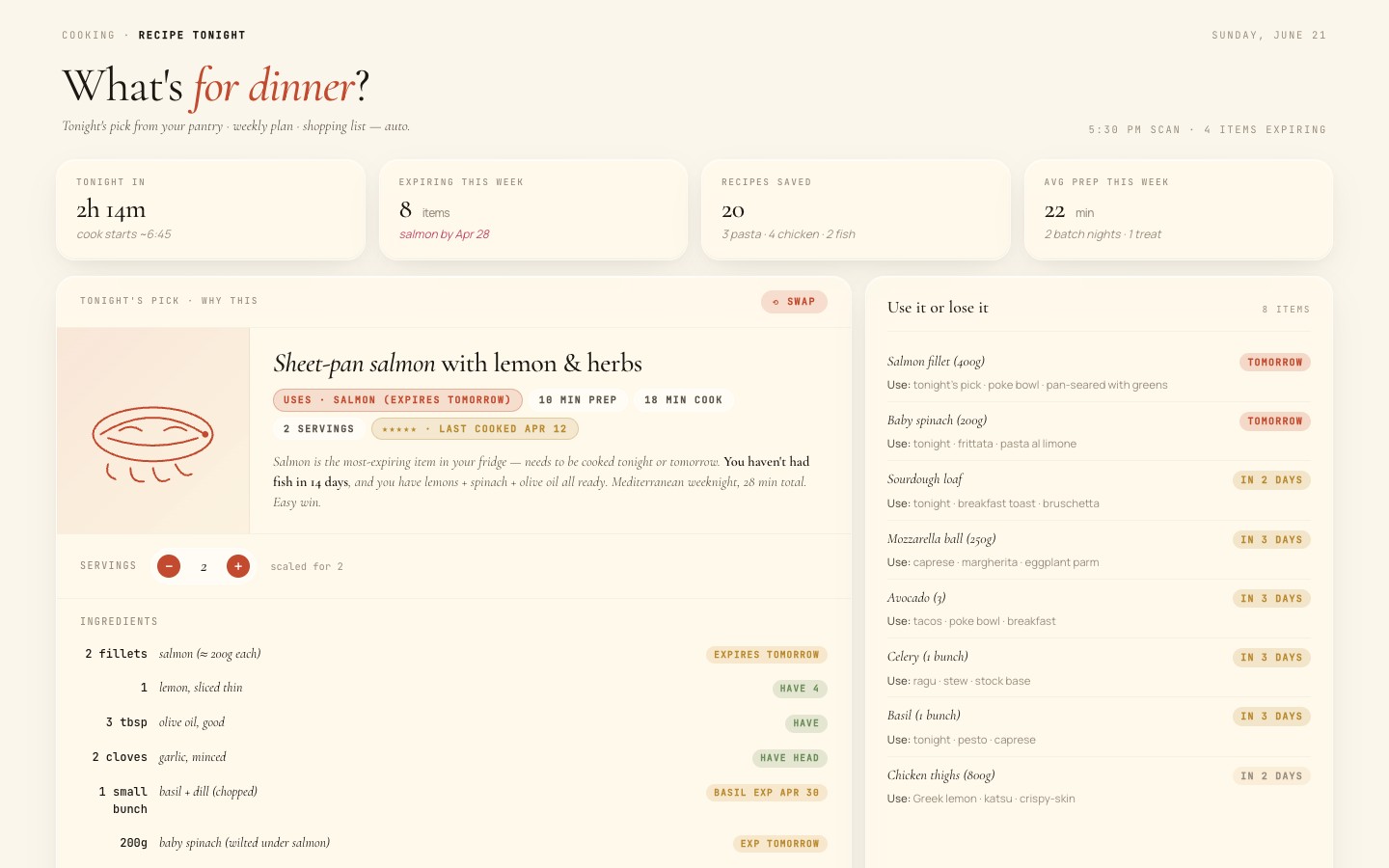cooking app preview