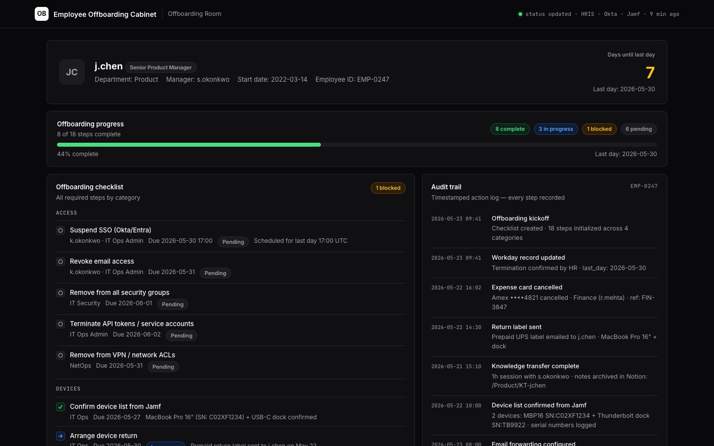 employee-offboarding app preview