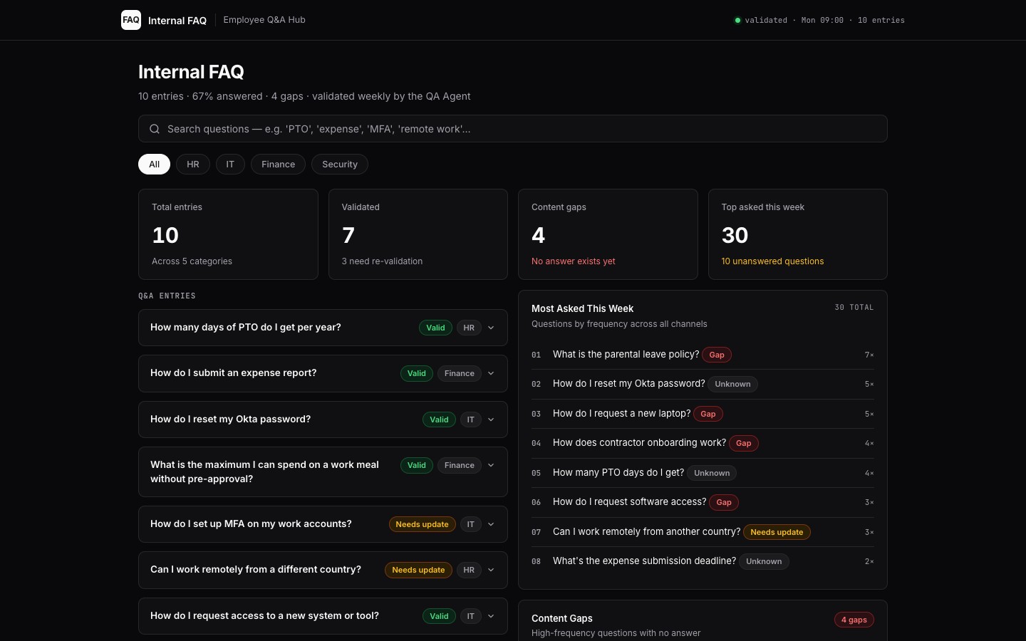 internal-faq app preview