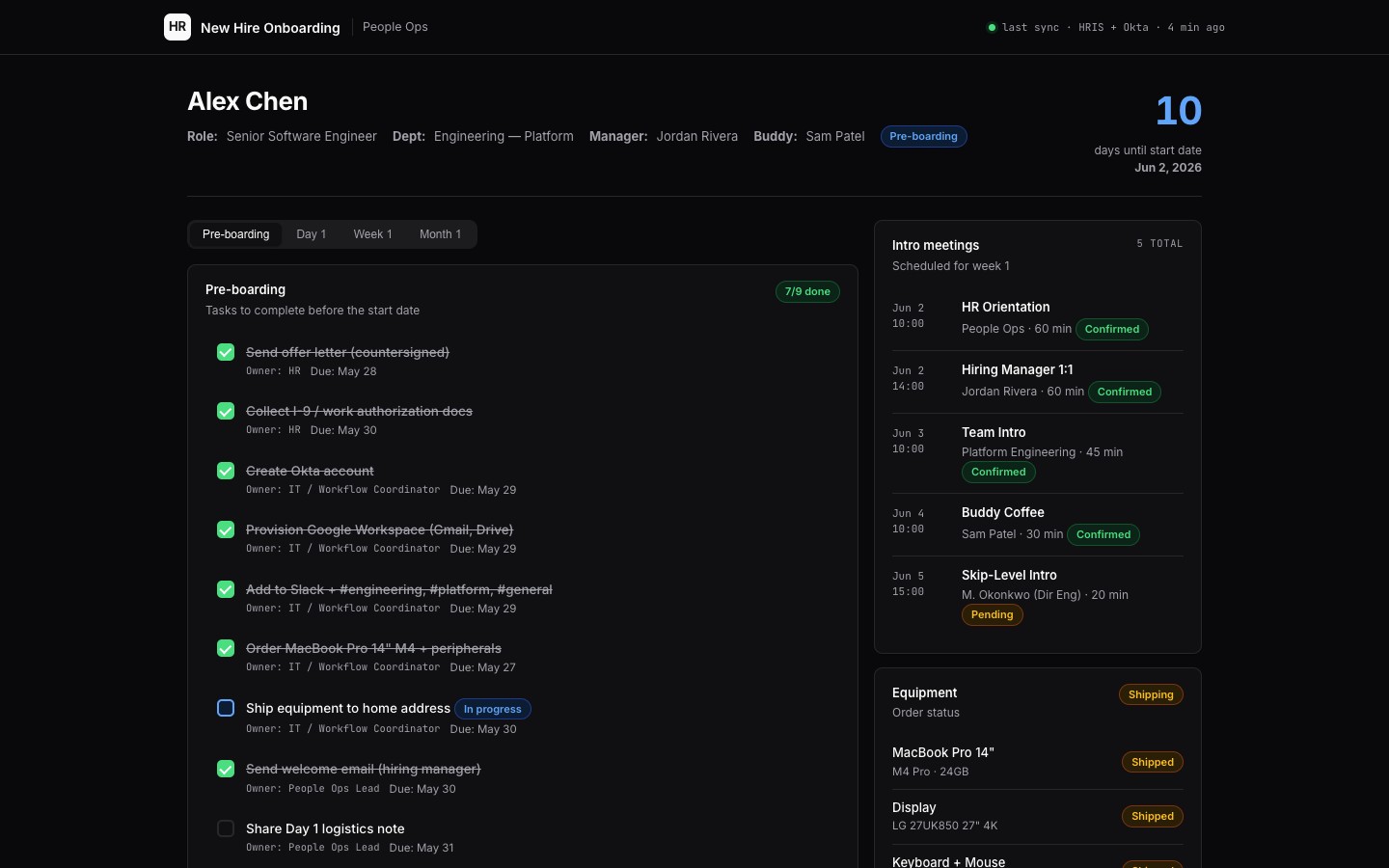new-hire-onboarding app preview