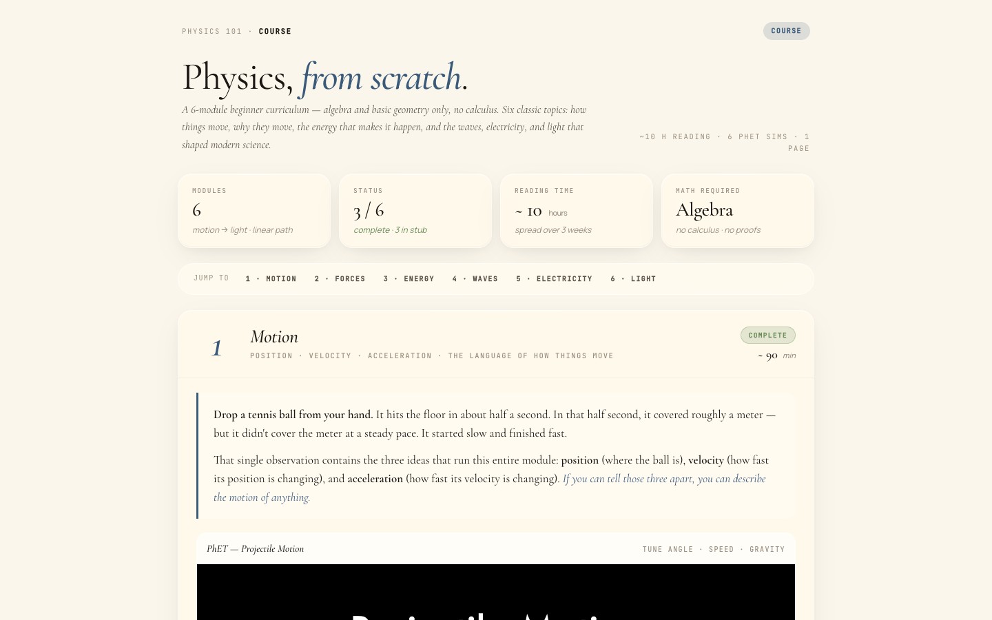 physics-101 app preview