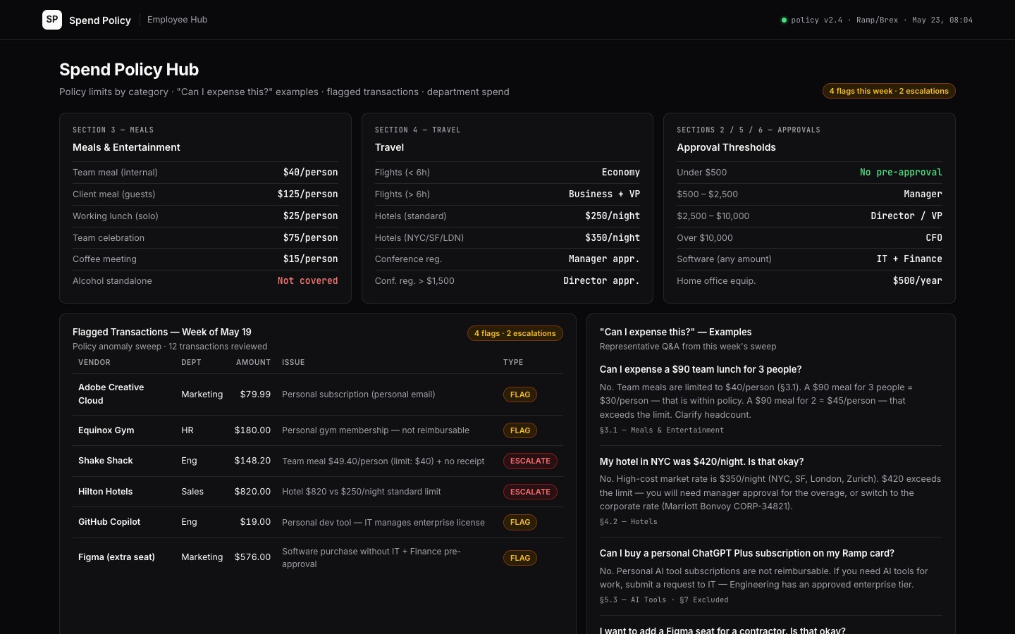 spend-policy app preview